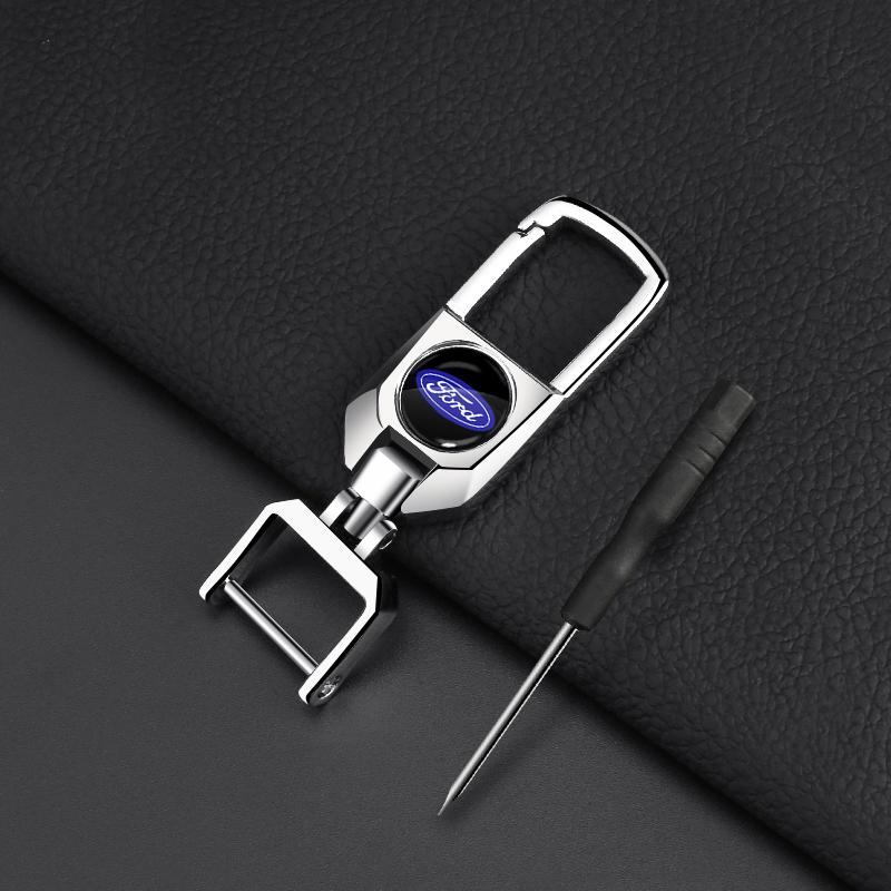 Leather Key Chain Car Keyring Pendant Keychain Decor Styling For Ford Focus 2 3 mondeo mk3 f150 fusion mustang mk7