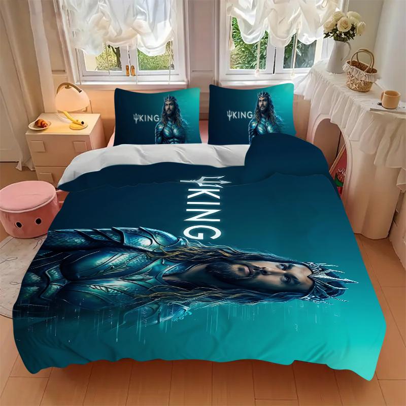Kingdom Sea Printed 3pcs Bedding Set Soft Microfiber 1 Duvet Cover And 2 Pillowcases Home Bedroom Decor Xmas Gift K1325