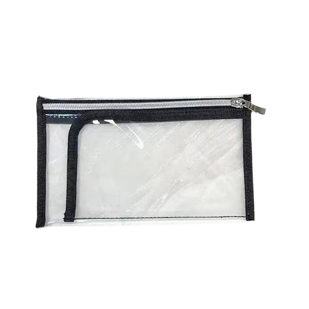 

PVC Cosmetic Storage Bag Multi-layer Design Passport Holder Toiletry Storage чёрный/серебряный