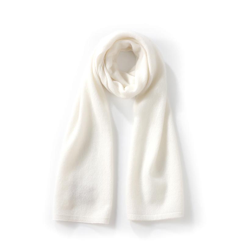 Women's 100% Pure Cashmere Scarf - Warm Soft Neck Warmer for Autumn/Winter, Solid Color, Perfect Gift
