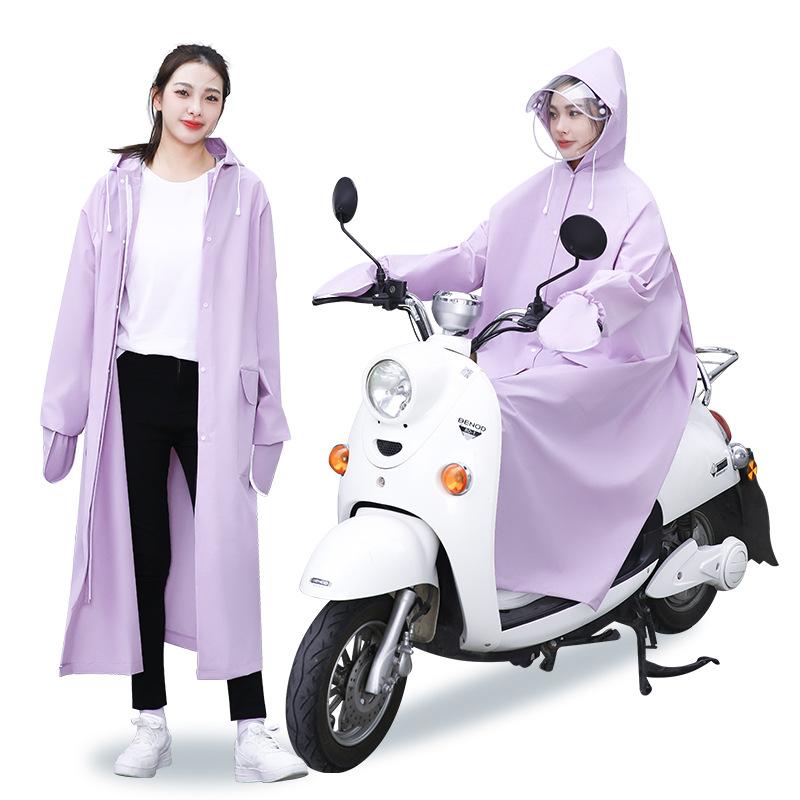 Raincoat, electric vehicle, passenger and vehicle separation, integrated whole body rainstorm protection, hiking and riding, women's poncho lengthened