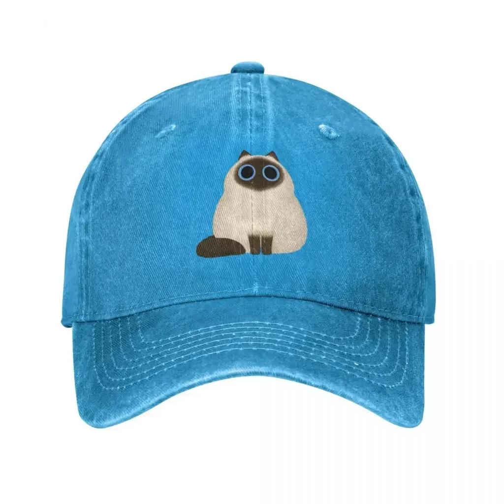 Himalaya Katze Baseballkappen Mode Verwaschene Denim Hüte Outdoor Verstellbare Kappe Sport Baseball Cowboyhut für Männer Frauen