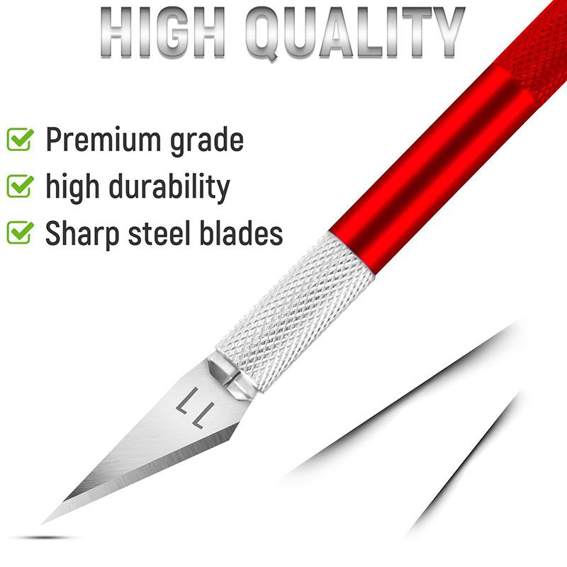 Multicolor Stainless Steel Engraving Knife Blades, Metal Blade, Wood Carving Blade Replacement, Surgical Scalpel Craft Tools,