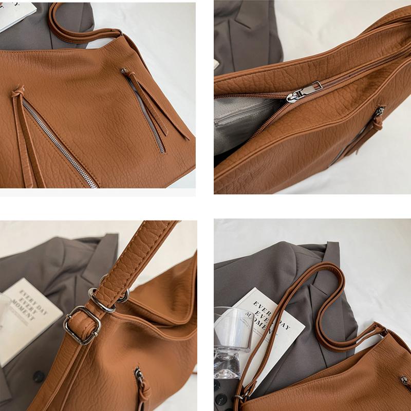 Fashion Cabas Women'S Backpack 2025 New Large Capacity Commuter Tote Bag Retro Leisure Multi-Functional Crossbody Bag Travel Bag