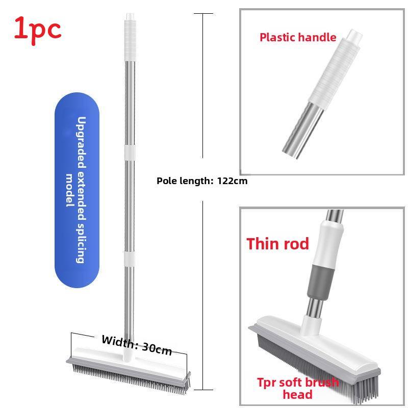 Plastic Floor Brush With Soft Bristles And Long Handle For Home Cleaning Tasks 1 Header