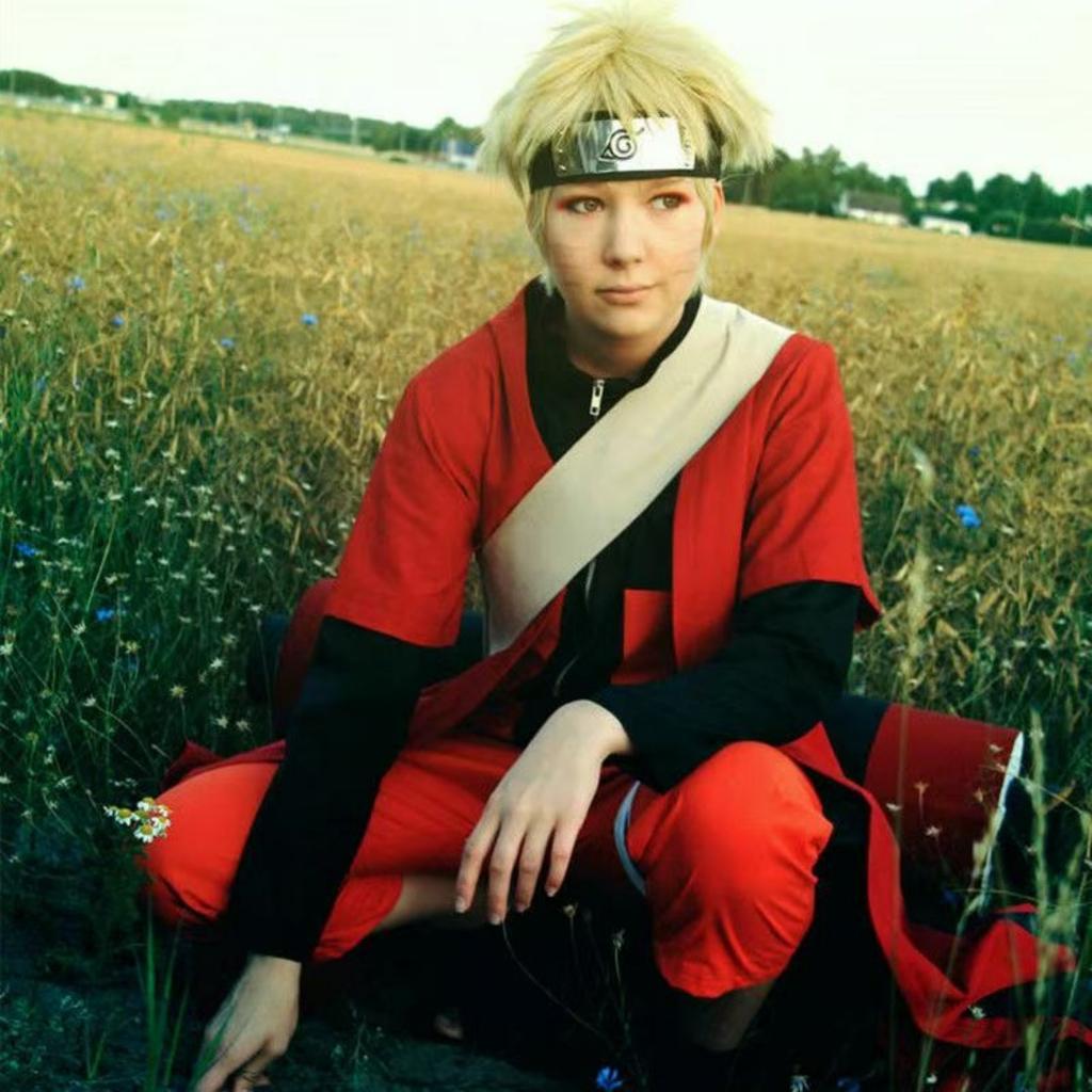 Uzumaki Akatsuki Cosplay Boys Girls Uzumaki Jacket Pants Headband Wig Props Child Uniform Kunai Halloween Costume