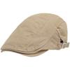 Men's Casual Cotton Beret Hat Classic British Style Retro Solid Color Sunshade Flat Cap Adjustable Size Duckbill Ivy Cap