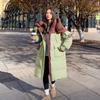 Splicing contrasting color puffs long short down jackets women's winter new lazy white duck down bread clothes