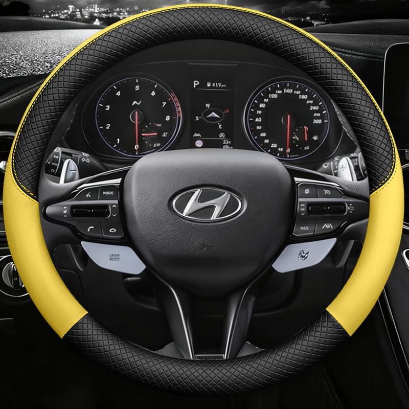 For Hyundai i40 i30 i20 i10 ix35 ix25 Tucson Accent Elantra Santa Fe Creta Solaris Kona Car Steering Wheel Cover Auto Accessorie WW42