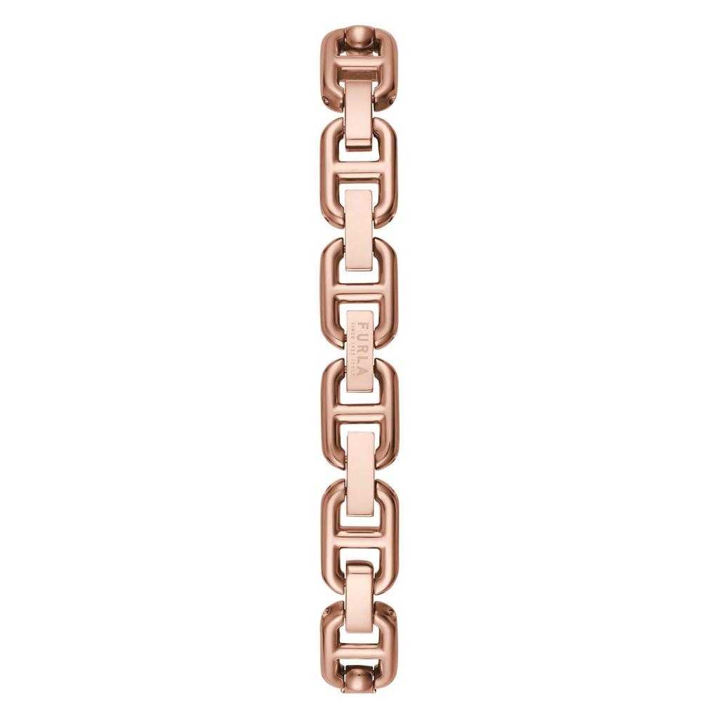 Watch FURLA CHAIN SQUARE Chain Square Pink Gold Dial Stainless Steel Quartz 25MM Watch Jewelry Accessory Accessories WW00026003L3 Brown [FURLA]