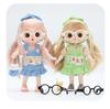 5Pieces Black Frame Glasses Mini Doll Accessory Doll Photo Props Round Square Frame Glasses Miniatures Doll House Props