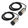 2 Set Proximity Sensor Switch Waterproof NPN DC 2 Wire Normally Closed NC 15mm Distance Proximity