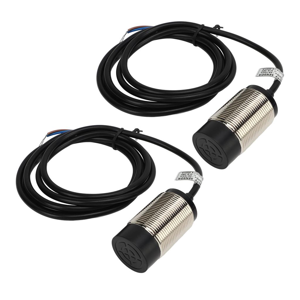 2 Set Proximity Sensor Switch Waterproof NPN DC 2 Wire Normally Closed NC 15mm Distance Proximity
