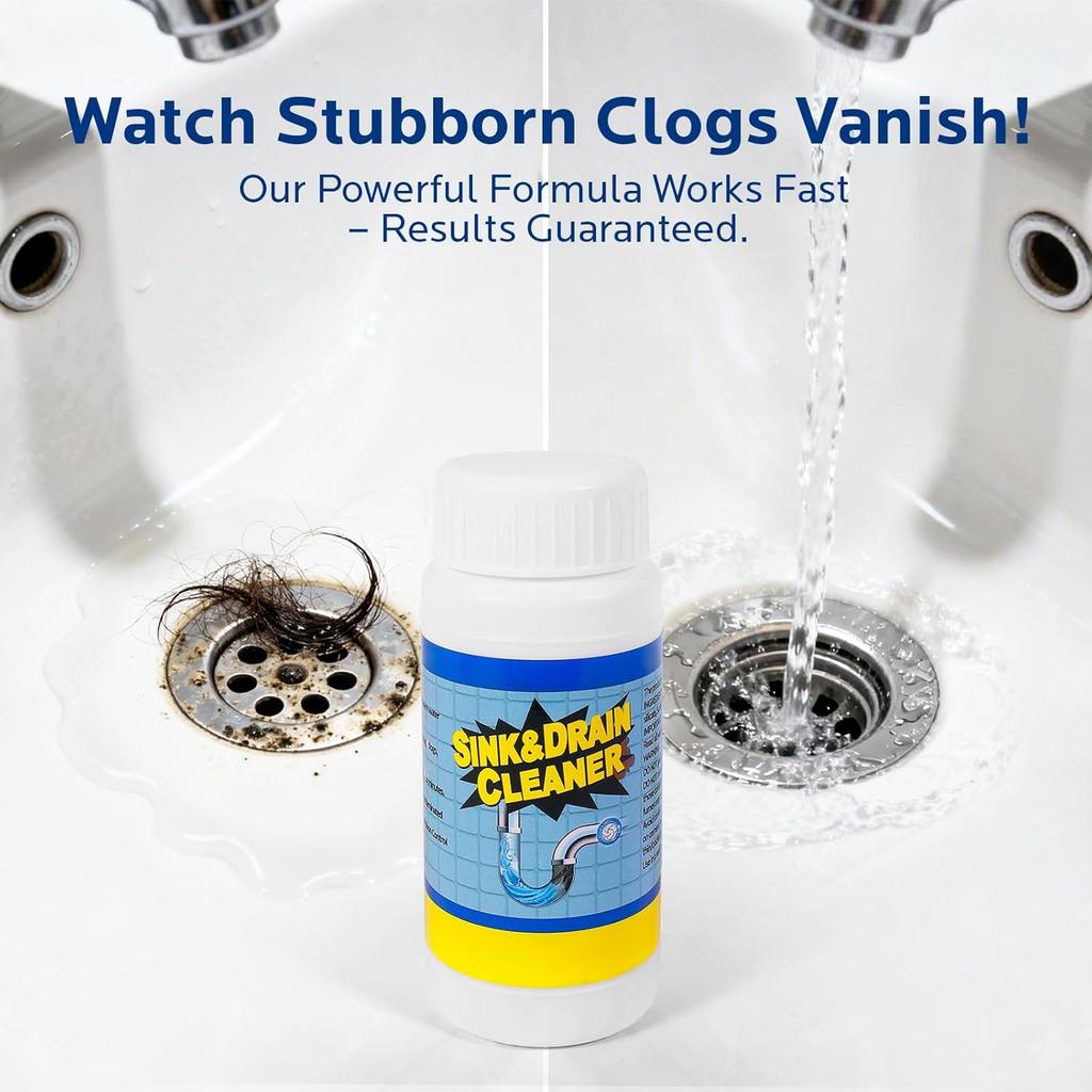 Cleaner for Kitchen and Bathroom Sink, Floor Clog Remover, 100 Grams