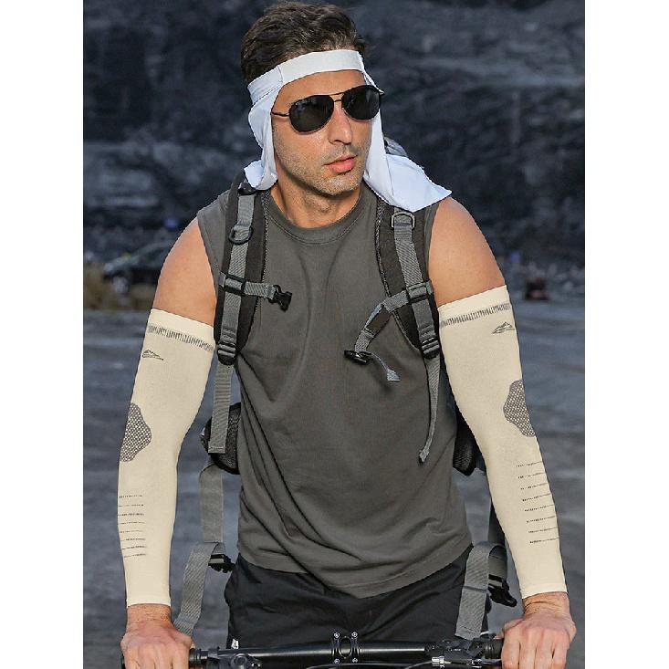 Upf50 Ice Sleeve Outdoor Uv Protection Sunscreen Arm Cover Driving Riding Cool Ice Silk Sleeve Sun Prtoction Riding Arm