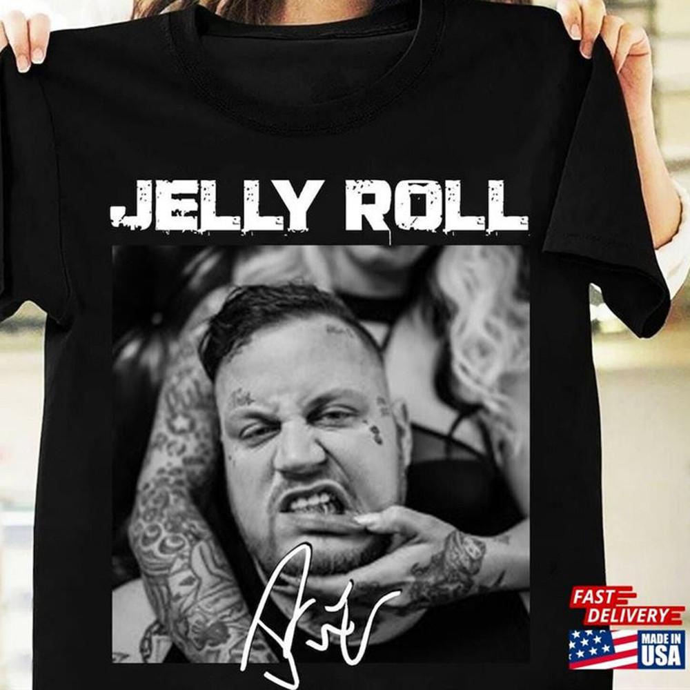 Jelly Roll musician HOT NEW black T-shirt Unisex All sizes JJ5895 Unisex T-Shirt