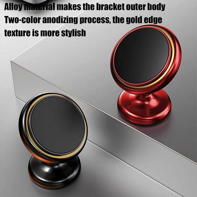 Magnetic Car Phone Holder 360 Rotation Fixed Adhesive Bracket Phone Automobile Cradles Strong Magnets Magnetic Car Mount For