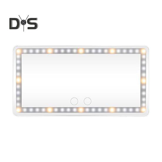 

Зеркало со светодиодной подсветкой, автомобильный солнцезащитный козырек, аксессуары, затемняемое, перезаряжаемое, простое в установке, универсальное зеркало заднего вида с подсветкой, косметическое зеркало для макияжа белый