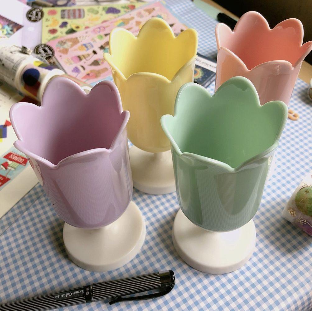 Photography Props Gifts Desktop Decoration Stationery Organizer Mini Makeup Box Tulip Pen Holder