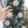3Pcs 8cm Christmas Glitter Balls New Year Gold Sparkling Xmas Tree Hanging Pendants DIY Christmas Ball Ornaments Party Ornaments