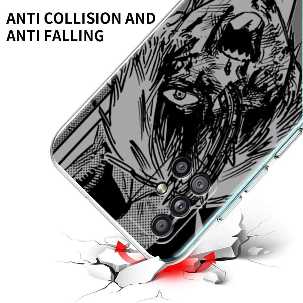 Clear Case For Samsung Galaxy A52 A12 A51 A32 A21s A71 A32 A22 50 A70 A31 A72 5G Phone Cover Chainsaw Man Cool