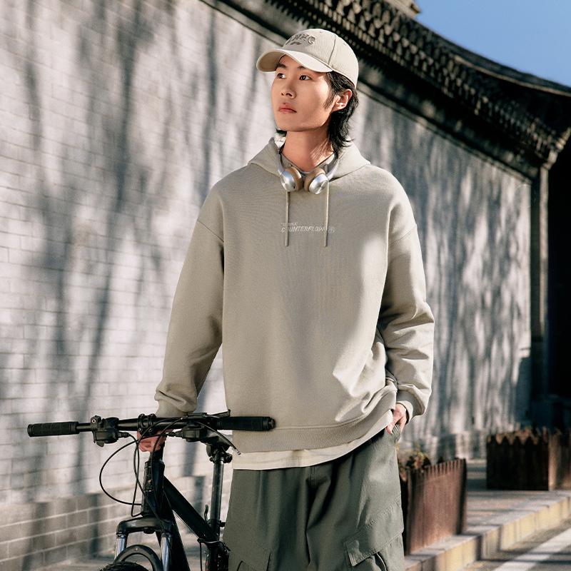 Li Ning CF Dragon Descendant Pattern Printed Pullover Hoodie Long Sleeve Knit Sports Sweatshirt Men hoodies AWDU811-2