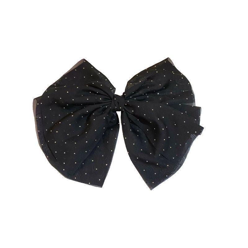 Elegant French Mesh Bow Hair Bun Clip