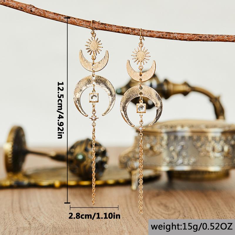 Elegant Crescent Moon Drop Earrings With Pearl Accent For Women Cute Dangle Ear Jewelry For Parties And Music Festivals 1 Pair