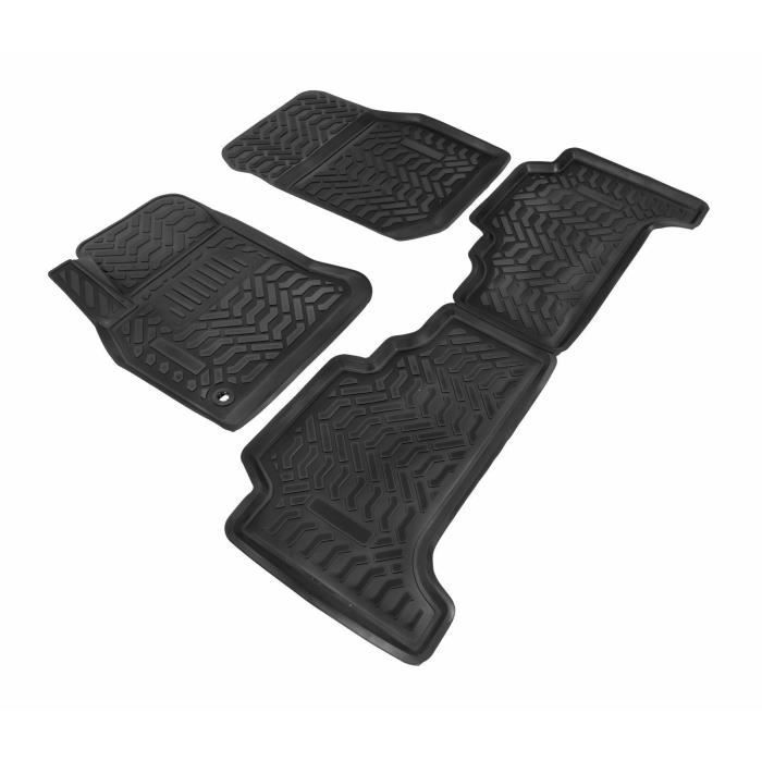 Tapis de sol en caoutchouc - Exclusive - Land Cruiser 100 - 1998-2007 - Sur mesure - Noir