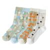 Crystal Silk Floral Embroidery Socks Ultra-Thin Nylon Long Socks Chic Mid-Tube Socks  Cosplay