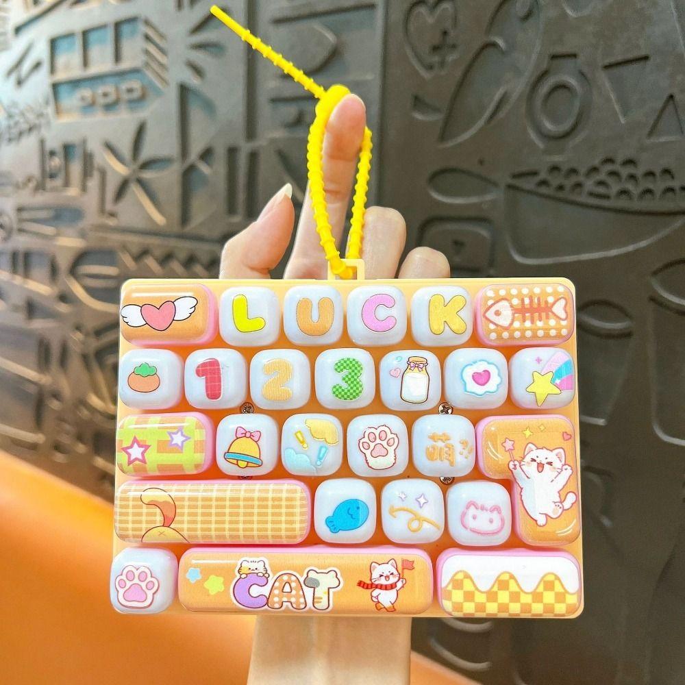 Small Gift 26 Key Keyboard Keychain 26 Key Button Fidget Toy Mini Keyboard Pendant Children's Bag