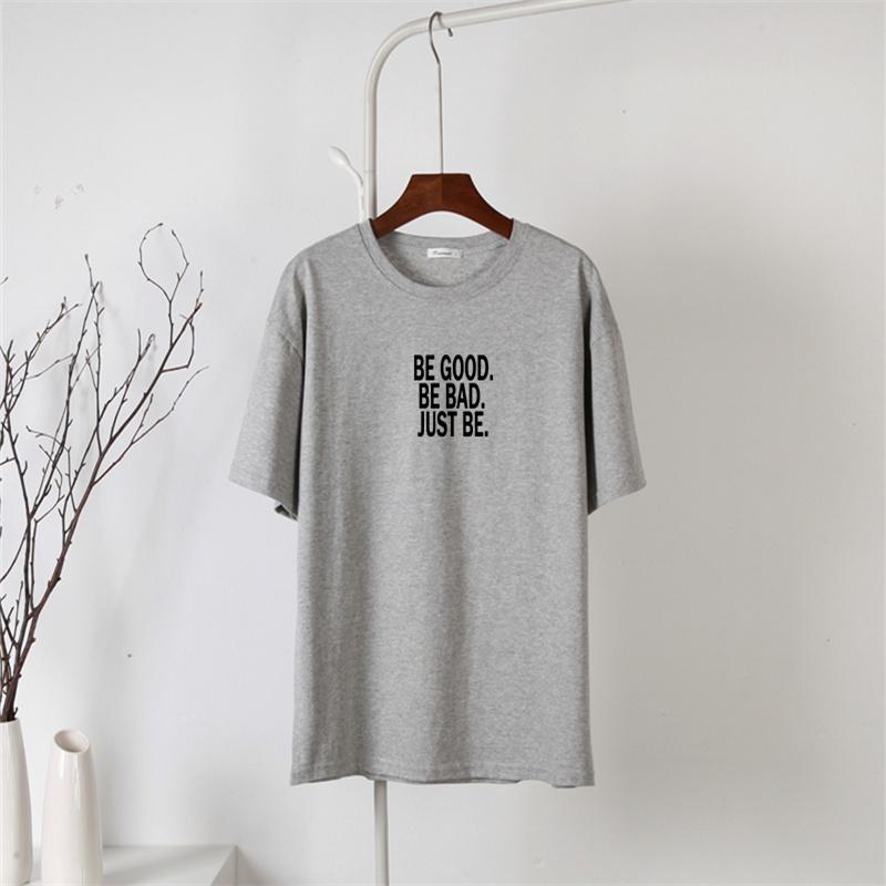 Shellsuning Loose Cotton Letter Printed Tees Oversized Soft Short Sleeve Female Tops Summer Casual High Street T Shirts Women 2023