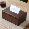 Wooden Bathroom Tissue Box Living Room Household Dining Table Tea Table Paper Extraction Box Walnut