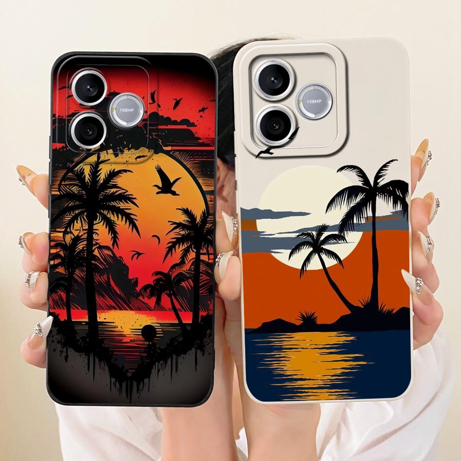 For Honor 600 Lite 5G Honor600 2026 Fashion Dusk Beach Painting Phone Case For Honor 600 600Lite Soft Silicone Covers Bumpers