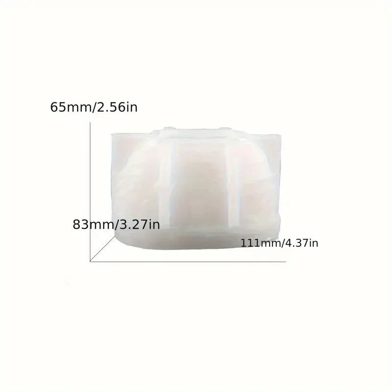 Cute Bus Flower Pot Silicone Mold Bus Shape Cement Candle Vessel Silicone Mold Succulent Plant Pot Mold Pen Holder Plaster Mold