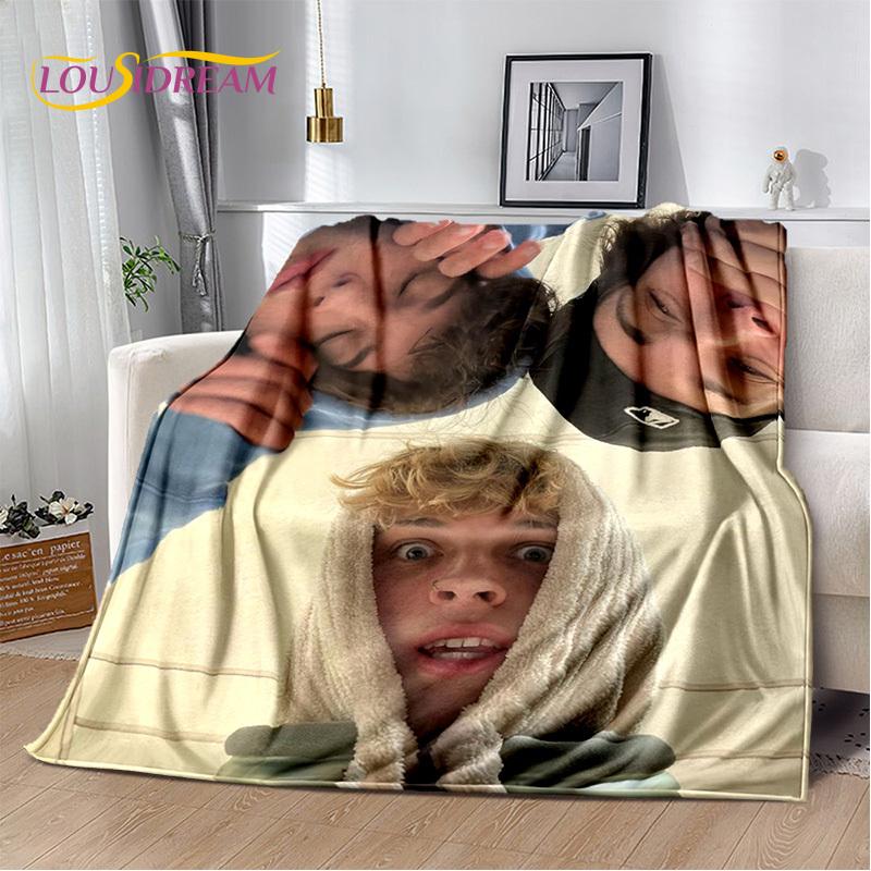Divertente Coperta dei Tripletti Sturniolo, Matt, Chris, Nick, Morbida Coperta in Flanella per Casa, Camera da Letto, Letto, Divano, Picnic, Ufficio, Tempo Libero, Riposino