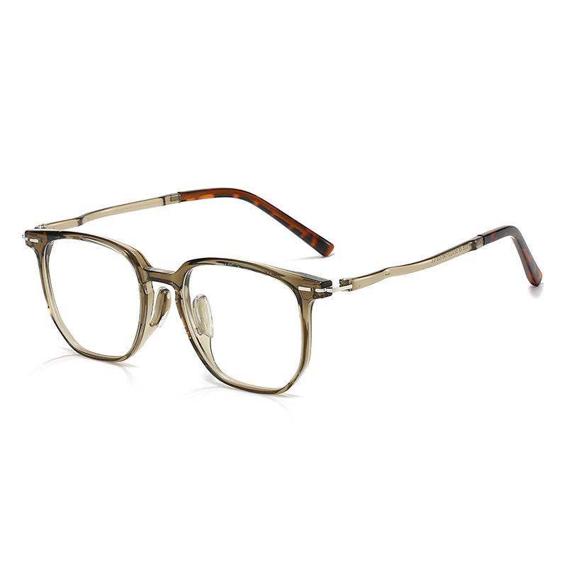 Ultralight TR90 Women's Fashion Polygon Eyeglass Frame with No-Feel Nose Pads, Prescription-Compatible, Large Face Fit
