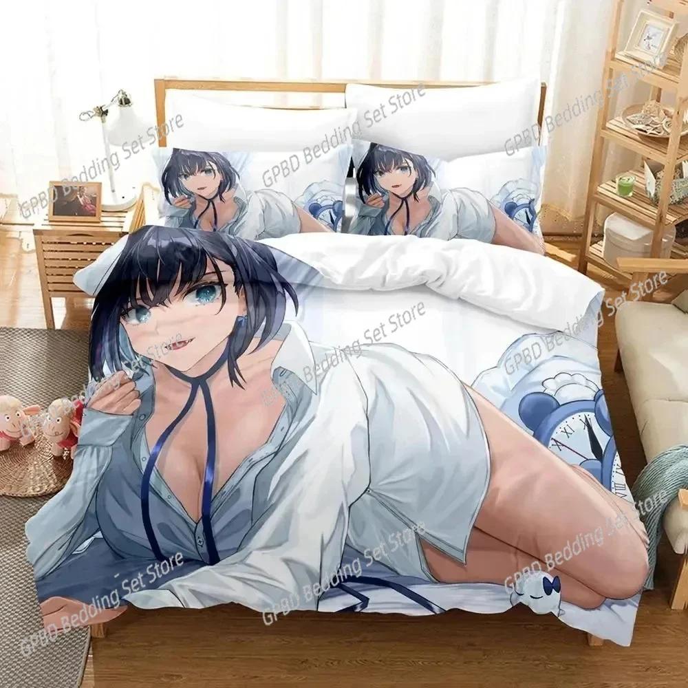 Comforter 3D Print Anime Ouro Kronii Bedding Set Bedroom Soft Modern S Comefortable Kids And