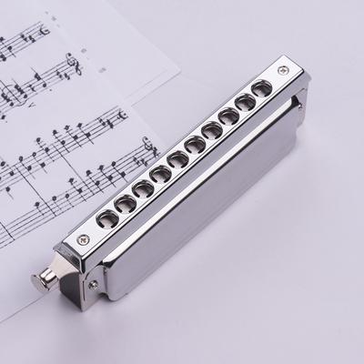 Swan Chromatic Harmonica 10 Holes 40 Tones Key of C Silver with Exquisite Box