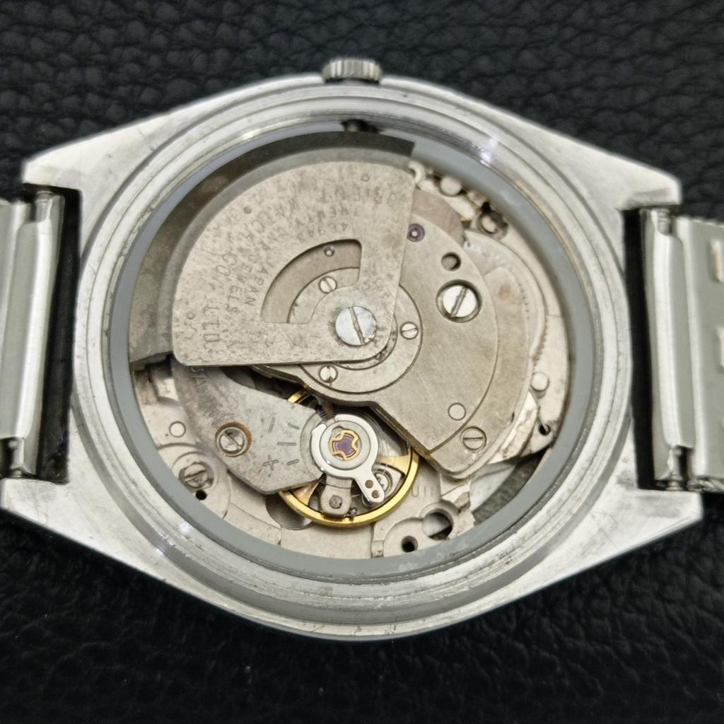 AUTOMATIC VINTAGE ORIENT CRYSTAL JAPAN MENS BLACK COLOR DIAL WATCH A707757-1