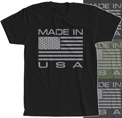 Made In USA T-Shirt American Flag Military Patriotic Politics State President