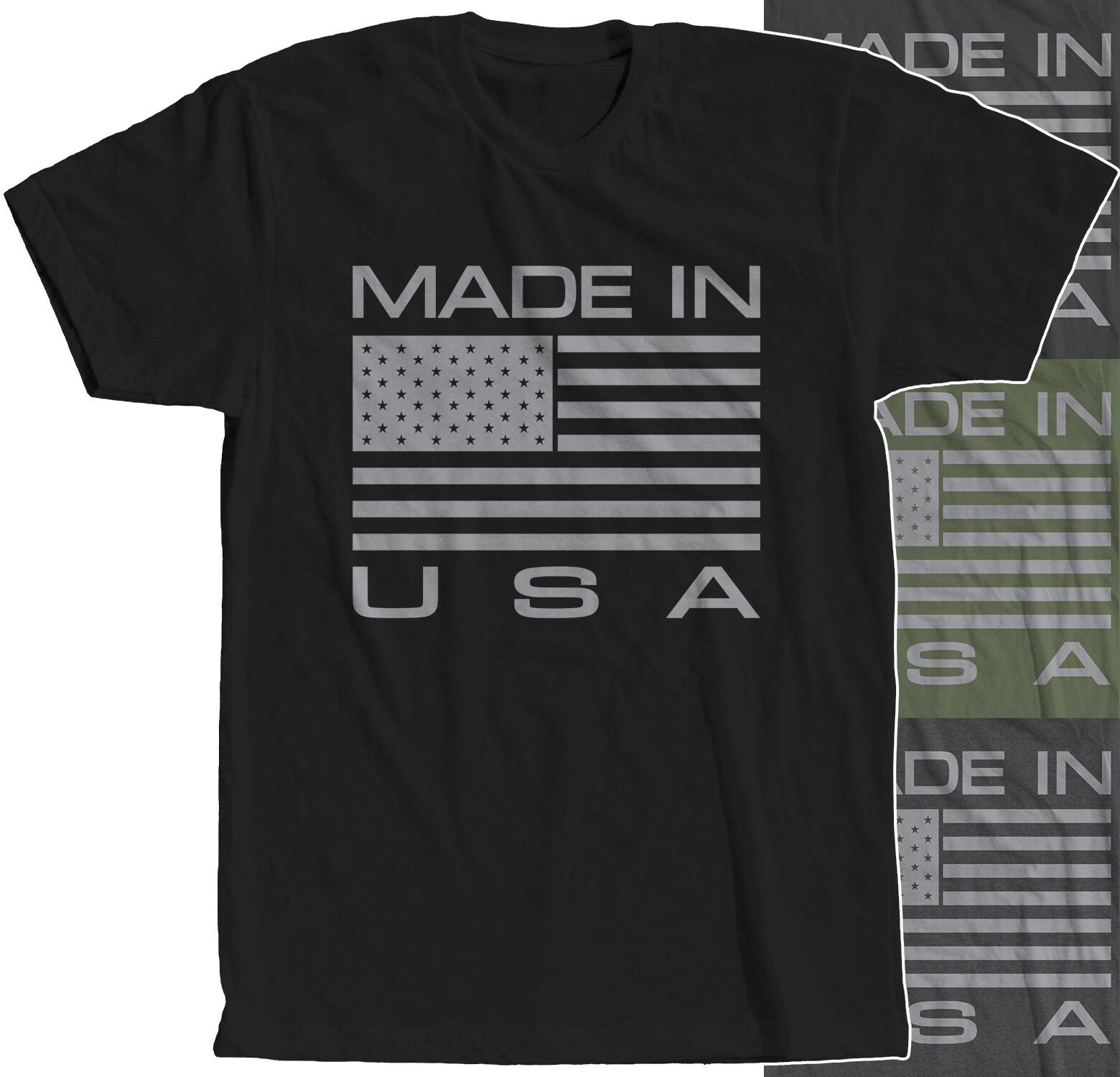 Made In USA T-Shirt American Flag Military Patriotic Politics State President 2XL