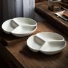 Minimalist Ceramic 3-Compartment Portion Control Plate