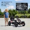 Go-kart a pedali in metallo per bambini con sedile regolabile pneumatici gonfiabili nero