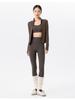 Fleece-Lined Women's Long Sleeve Yoga Jacket with Pockets - Slimming, Warm, and Ideal for Running