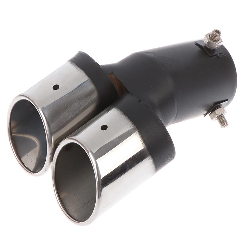 Stainless Steel Universal Car Modified Double Exhaust Pipe Rear Muffler Tail Tip