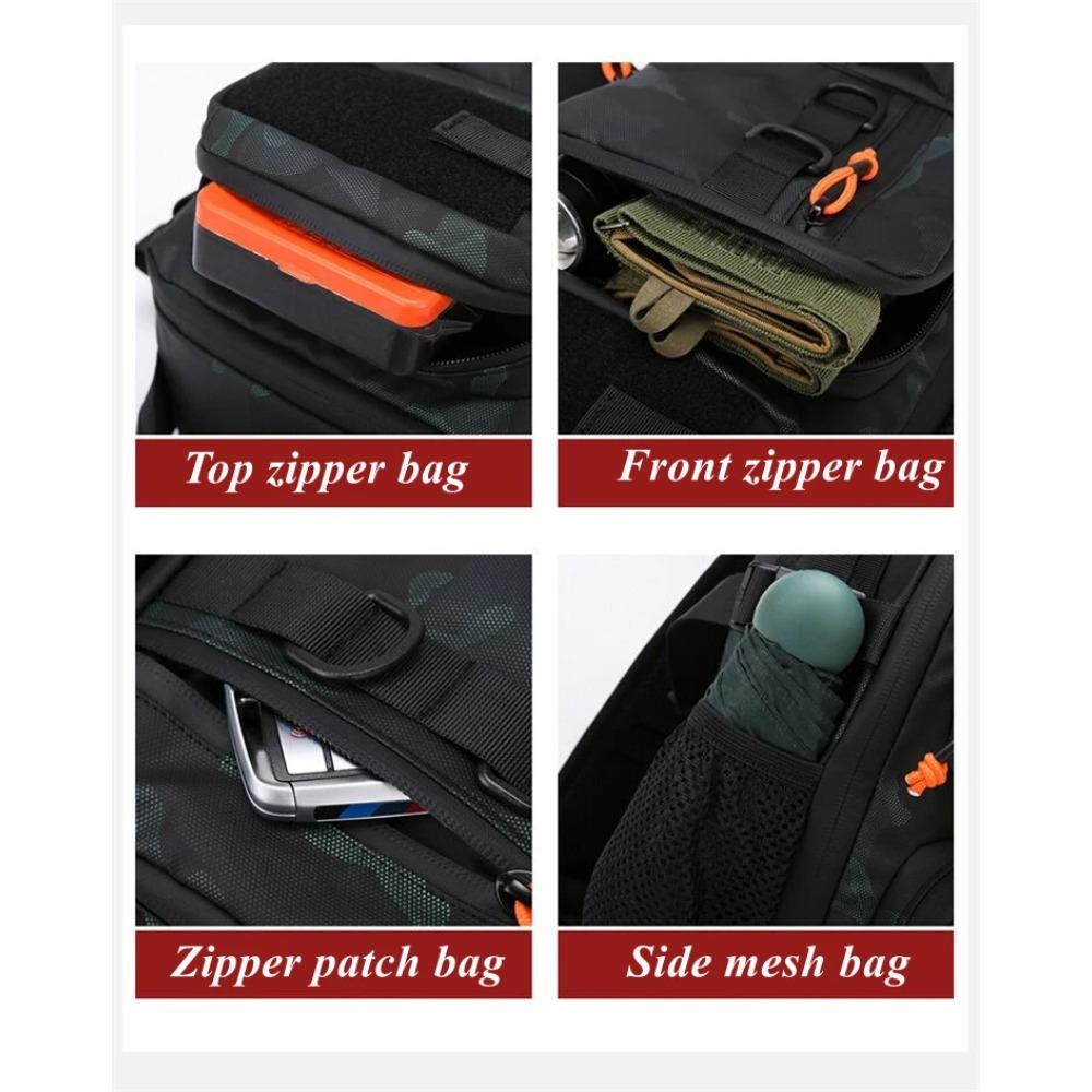 Tactical FIshing Bag Backppack Chest Sling Outdoor FIshing Lure Rod Men Sports Handbags Shoulder Laser Molle Hunting Hiking Bags
