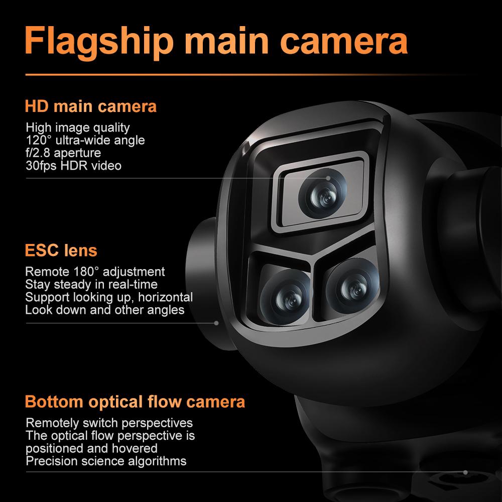 Nouveau Drone V988 8K HD Double Caméra 4K Télécommande Professionnelle avec Écran WIFI 5G Moteur Brushless Quadricoptère Pliable GPS