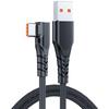 Durability Braided USB to USB C Cable for Phone 15/16 6A 66W Charging Cord Data Transmission with Right Angle Design
