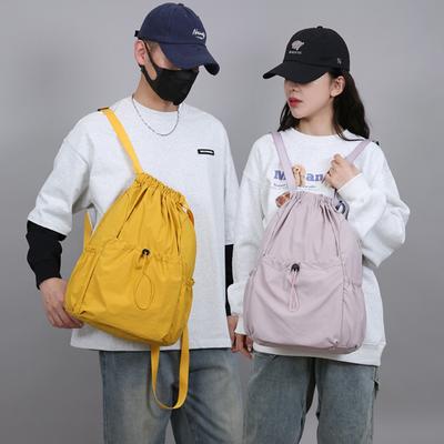 Unisex Freizeit-Sportrucksack mit Kordelzugverschluss, doppelter Schultergurt, Outdoor-Tasche für Reisen, Camping und Radfahren